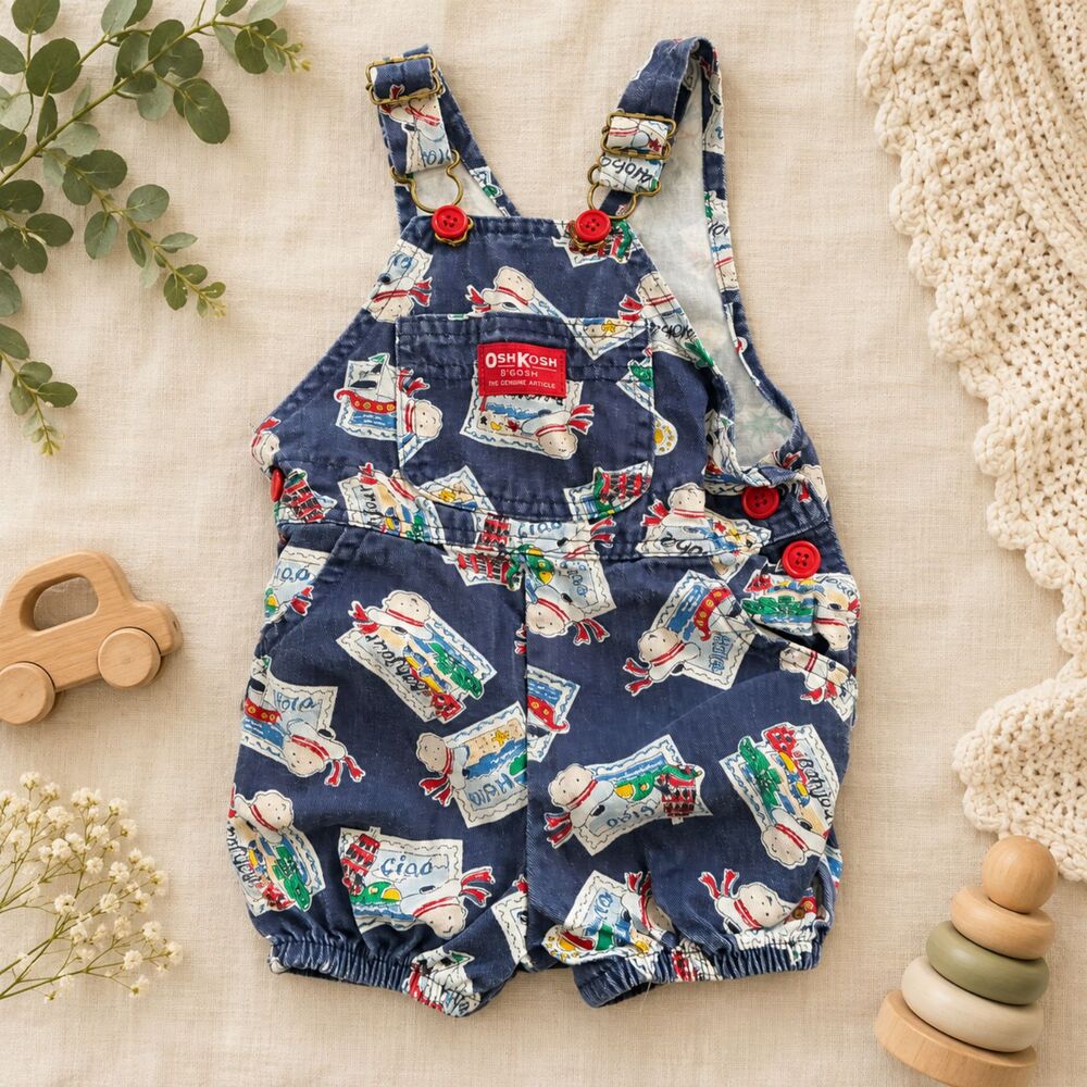 Vintage 80s OshKosh Sailor Puppy Romper 24M